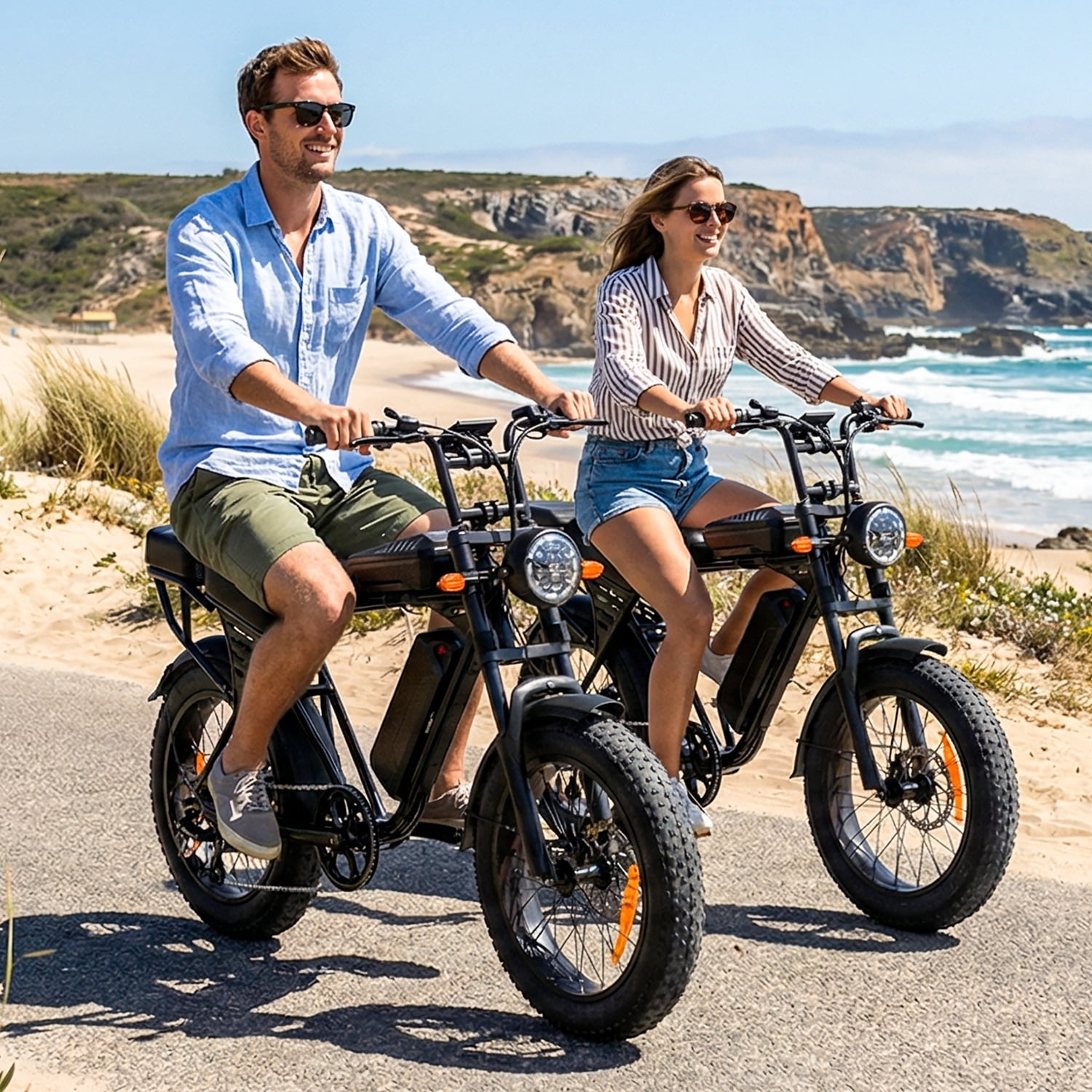 Aairsk Electric Bike for Adults, 748 Peak Ebike, 48V 15AH Removable Battery, Top Speeds 25 MPH, 20" Electric Off-Road Bike, LED Turn Signals, UL 2849