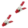 thumbnail image 3 of Wisewang Portable DIY Crafting Tailoring Metal Spring Clamp Nonslip Photography Woodworking Clip Fastener Fixing Fastening Tool Red 2Set, 3 of 6