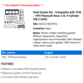 thumbnail image 2 of Head Gasket Set - Compatible with 1996 - 1999 Plymouth Neon 2.0L 4-Cylinder VIN C SOHC 1997 1998, 2 of 2