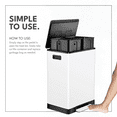 thumbnail image 6 of White Stainless Steel Step Trash Can - 16 Gallon Garbage Bin with Soft Close Lid - Dual Compartment by ToiletTree Products Bathroom Kitchen Garage 60L, 6 of 7