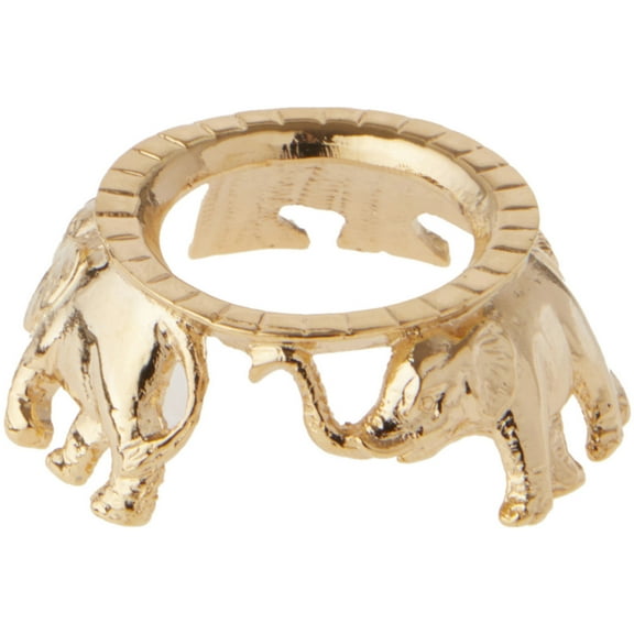 Bard's Gold-toned Egg Stand/Holder, Elephants, 0.875" Diameter (Fits Hen Sized Eggs), Pack of 2