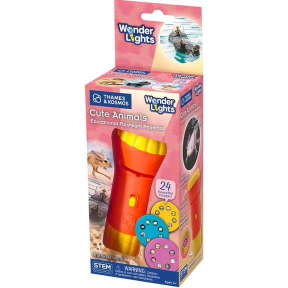 Wonder Lights: Cute Animals - Educational Flashlight Projector, (Paperback)