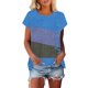 thumbnail image 2 of Camiseta de Manga Corta de las Mujeres de Cuello Redondo de Impresión Casual Top de las Señoras, Poliéster Ligero para el Hogar Diario Y Cómodo, 2 of 9