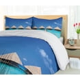 thumbnail image 5 of Ambesonne Tropical Duvet Cover Set, Maldives Clear Waters, 2-Calking, Turquoise Azure Blue, 5 of 7