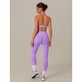 thumbnail image 6 of IDOPIP Workout Sets for Women 3 Piece Long Sleeve Shrug with Seamless Halter Sports Bra High Waist Leggings Gym Yoga Active Outfits XL Purple, 6 of 8