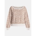 thumbnail image 5 of No Boundaries Waffle Knit Sleep Top, Women’s and Women’s Plus XS-2X, 5 of 5