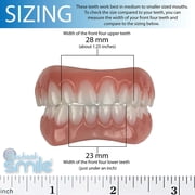 Instant Smile Comfort Fit Flex Teeth - Upper and Lower Matching Set, Bright White Shade!