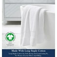 thumbnail image 4 of Delara Organic Cotton Plush Bath Towel 30"x58", 650 GSM, GOTS & OEKO-TEX Certified, Ultra-Soft, Quick Dry, Hotel Quality, White, 4 of 8