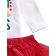 thumbnail image 5 of Qiylii Christmas Girls Clothes Set Letter Print Long Sleeve Romper+Tulle Skirt, 5 of 6