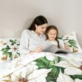 thumbnail image 5 of Feelyou White Rustic Floral Full Size Comforter Sets, Gold Christmas Bell Bedding Comforter Set, Vintage Festival Reversible Bedding Sets, Breathable Home Decor,3 Pieces, 5 of 8