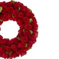 thumbnail image 3 of Northlight 12" Unlit Red Wooden Rose Floral Artificial Spring Wreath, 3 of 4