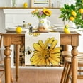 thumbnail image 2 of Bee Sunflower Summer Table Runner, Seasonal Spring Flowers Kitchen Dining Table Decoration for Home Party Decor, 2 of 7