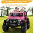 thumbnail image 6 of JOYMOR 12V Electric Two Seaters Ride on Car, Remote Control Kids Toddler Ride On Cars Motorized Vehicles Toy Car, Seat Belts, LED Lights and Horn (Pink), 6 of 9