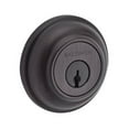 thumbnail image 4 of Baldwin Reserve SCTRD049S Single Cylinder Traditional Round Deadbolt with 6AL Latch; Dual Strike; and SmartKey Matte Brass and Black Finish, 4 of 5