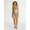 thumbnail image 3 of Time and Tru Women's and Women's Plus Ribbed Twist Front Bikini Top, Sizes XS-2X, 3 of 5