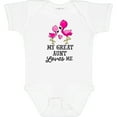 thumbnail image 3 of Inktastic My Great Aunt Loves Me with Two Flamingos Boys or Girls Baby Bodysuit, 3 of 5
