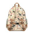 thumbnail image 3 of Pugs and Flowers Backpack for School,Cute School Bag,Schoolbag with Adjustable Shoulder Straps & Padded Back,15.25"x11.5"x5.25", 3 of 6