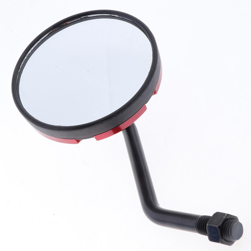 1 Pair Universal Motorcycle ATV Moped 10mm Rear View Round Mirror Scooter - Red , as described