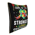 thumbnail image 2 of Haiem I Love With Autism Print Velvet Soft Solid Decorative Square Throw Pillow Covers Set with Elegant Piping Christmas Cushion Case for Sofa Bedroom Car-16"x16", 2 of 8