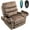 L1065-Coffee Velvet, variant on LITVZ Power Lift Recliner with Extended Footrest for Elderly, Heavy Duty Wide Recliner Chair 400lb, Infinite Position, Heat Massage, Armrest Storage & Cup Holders for Big Tall Man