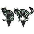 thumbnail image 1 of 2Pcs Halloween Decorations Yard Signs Fluorescence Skeleton Cat Stakes Acrylic Luminous Stakes, 1 of 6