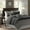 Black, variant on GDF Studio 7-Piece Cozy Full Comforter Set, Faux Suede Bedding Set with Embroidered Pillows, Black