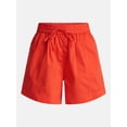 thumbnail image 6 of Time and Tru Women’s Mid Rise Poplin Shorts, Sizes XS-XXXL, 6 of 6