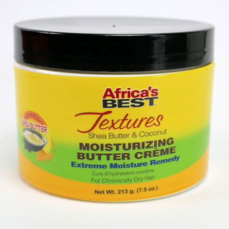 Africas Best Textures Moisturizing Butter Crème, Hair Moisture Thearpy, Reduces Frizz, Great for All Hair Types, 7.5 Ounce (Best Anti Frizz Products For African American Hair)