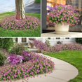 thumbnail image 4 of ZOELNIC 6 PCS Outdoor Artificial Plant Flower UV Resistant Fake Stems Plants, Faux Shrubs Outdoor Greenery Plastic Plants for Outside Garden Porch Window Home Wedding Farmhouse Patio Decor, Fuchsia, 4 of 7