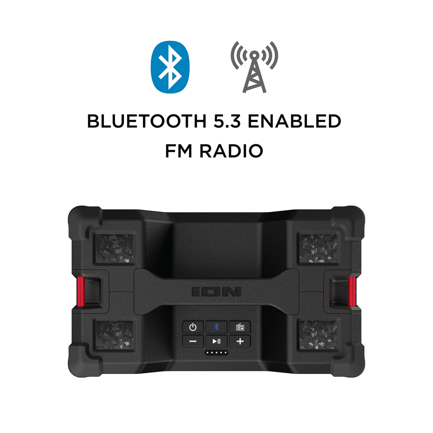 ION Tailgater Tough Rugged Portable All-Weather Wireless Speaker, Black, TLGATERTGHXUS