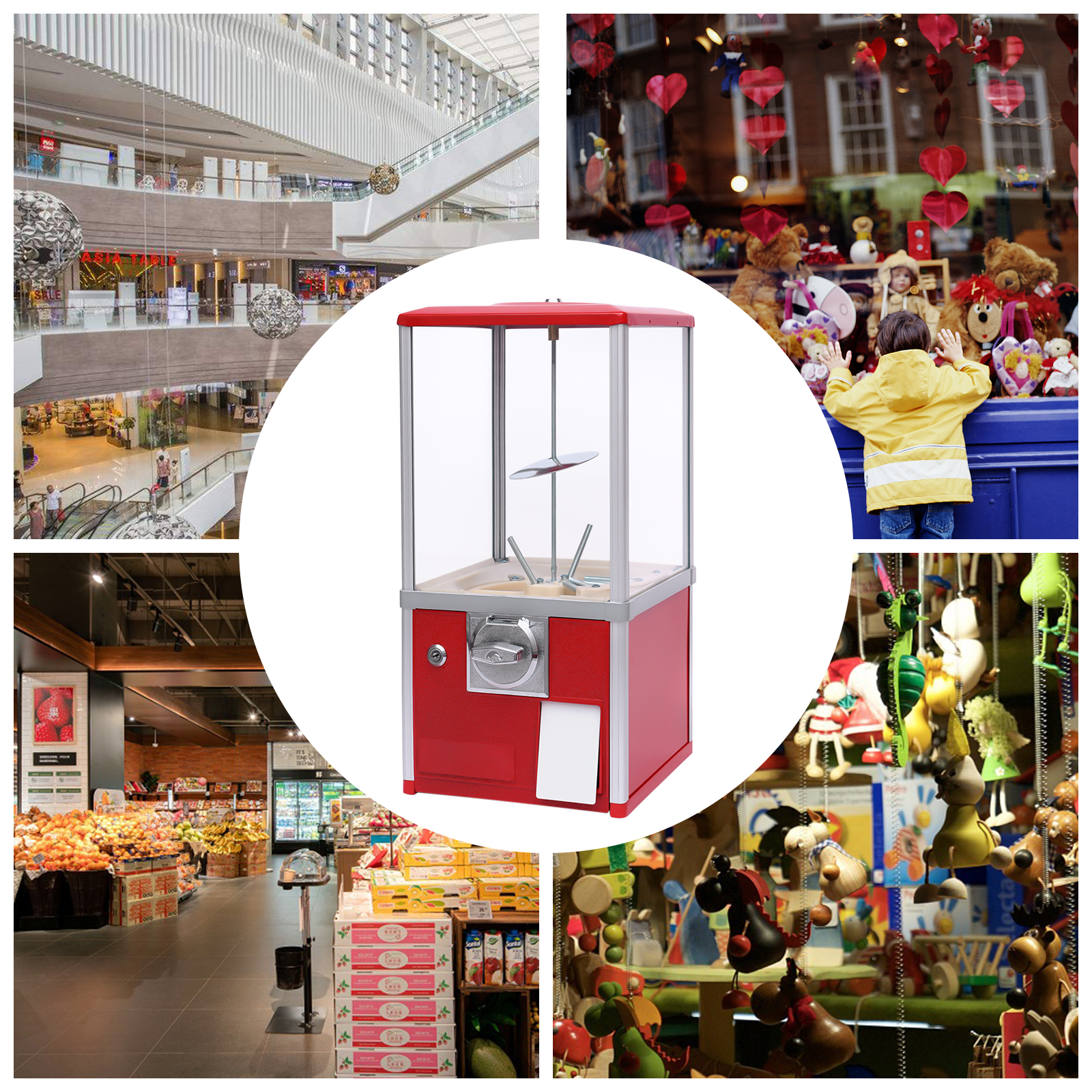 Miumaeov Vending Machine, Candy Gumball Machine, Huge Load Capacity Gumball Bank, Candy Vending Machine for Gadgets, Perfect for Game Stores and Retail Stores