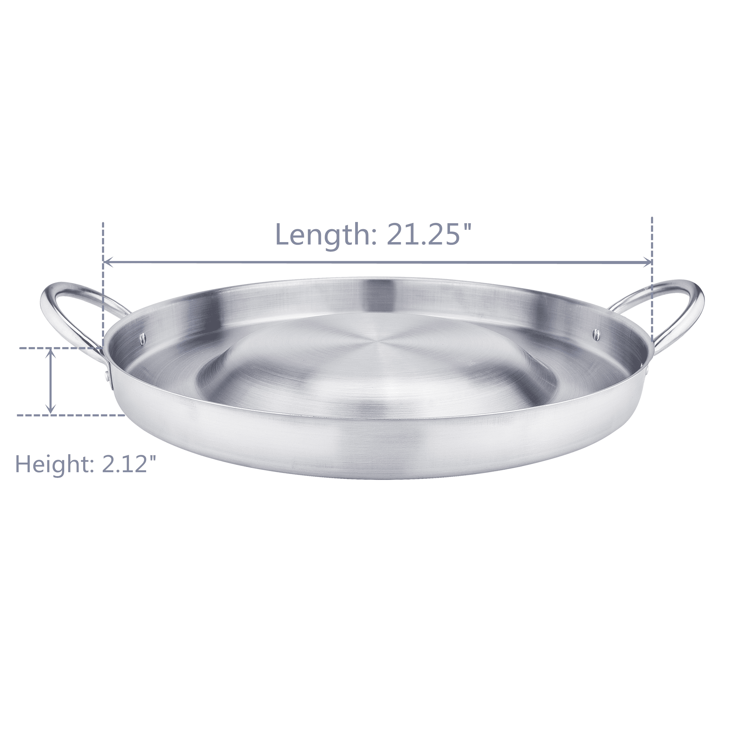 CONCORD Stainless Steel Comal For Taco Fish Frying Griddle Wok Cookware Bowl 
