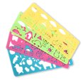 thumbnail image 1 of 4 Pieces Portable Cartoon Style Drawing Drafting Template Set Ruler Adorable Graphics Symbols Stencil Board Pattern Random, 1 of 9