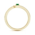 thumbnail image 2 of ANGARA Natural Solitaire Emerald Knot Promise Ring with Diamonds in 14K Yellow Gold for Women (Size-3.2mm) | May Birthstone, Birthday, Anniversary, Jewelry Gift for Women | Natural Emerald Ring, 2 of 8