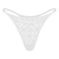 thumbnail image 4 of Midwennn Women Solid Sexy Lace Stitching Silver Ribbon Low Waist Thong Lane Swim 28, 4 of 4