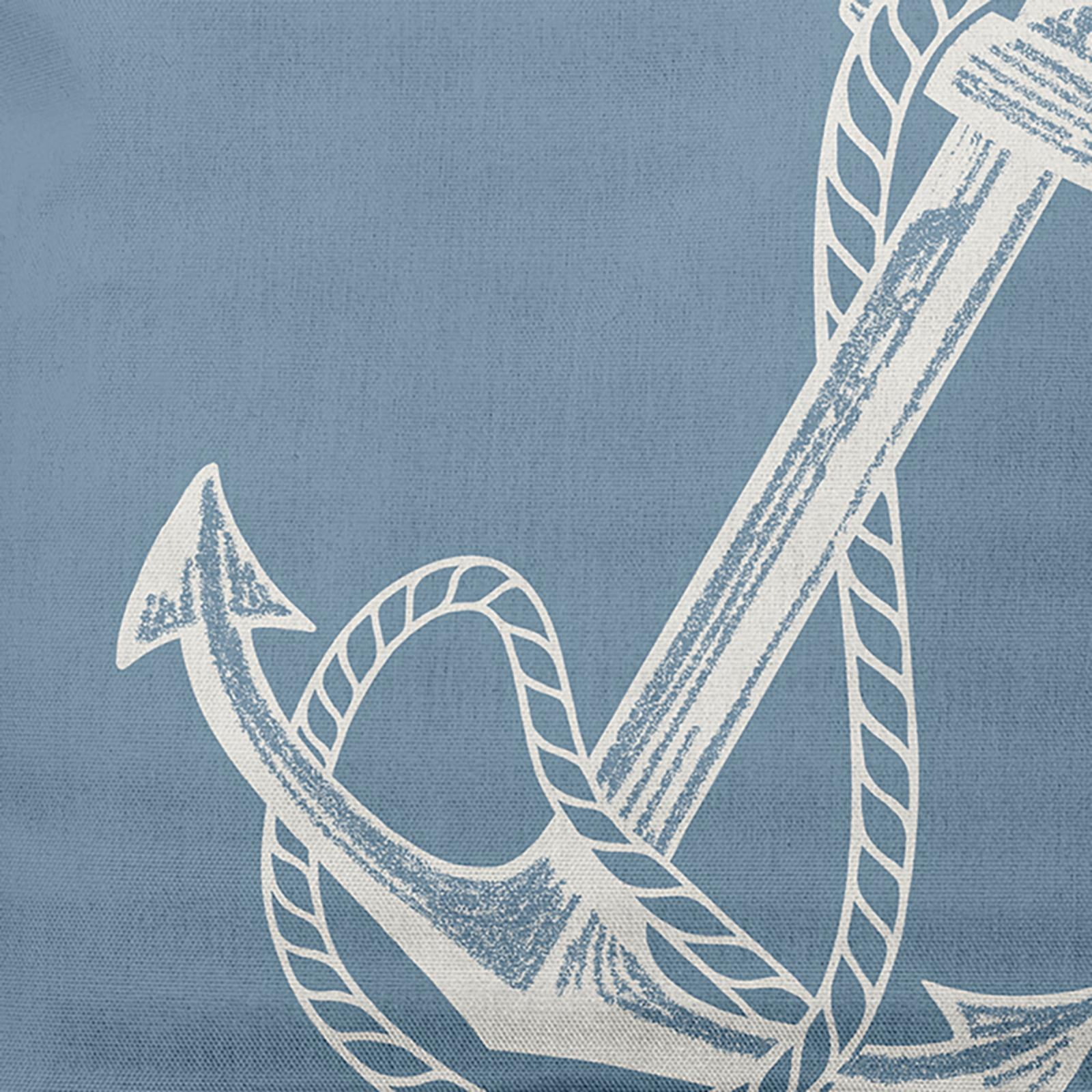 E by Design Anchored Nautical Indoor/Outdoor Throw Pillow