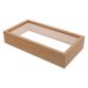 thumbnail image 5 of Caja de recuerdos con tapa de cristal, entradas, insignias de madera, flores de boda transparentes marrón, 5 of 9