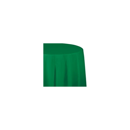 

82 inch Plastic OctyRound Tablecover Emerald Green Pack of 3