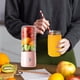 thumbnail image 1 of Licuadora para batidos y exprimidor de frutas recargable por USB | 6 cuchillas de acero inoxidable | Mezclador portátil de mano para batidos, bebidas proteicas, comida para bebés | Uso en viaje, 1 of 4