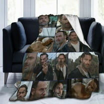 Rick Grimes Fleece Blanket Throw Blanket for Couch - Cozy Luxury Bed Blanket Microfiber and Throws for Sofa