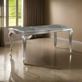 thumbnail image 6 of Reme 66-84 Inch Dining Table-6 Seater Extendable-Glass Silver Wood, 6 of 7