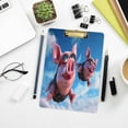 thumbnail image 7 of Acrylic Clipboards with Low Profile Clip, A4 Standard Size 9" x 12.5" File Holder for Writing Drawing, Clip Boards for Doctors Offices, Pig Fly in The Sky Gifts, 7 of 7