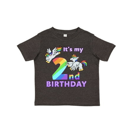 

Inktastic It s My 2nd Birthday Unicorn Gift Toddler Boy or Toddler Girl T-Shirt