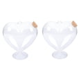 thumbnail image 4 of 2pcs Transparent Wishing Bottle Heart Jar Corked Drift Bottle Ornament Bottle, 4 of 8