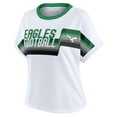 thumbnail image 2 of Women's WEAR by Erin Andrews White Philadelphia Eagles Cropped Center Stripe Dolman T-Shirt, 2 of 6