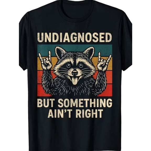 Men's 100% Cotton T-Shirt 180gsm - "Undiagnosed But Something Ain't Right" Retro T-Shirt, Black Comfortable Breathable Soft Tee, Gift for Men