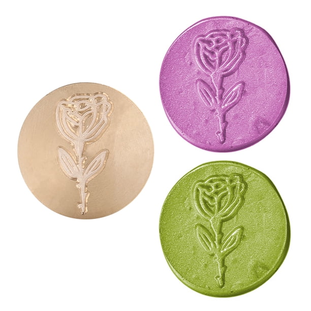 Cuadros Decorativos Cabeza de sello de cera de lacre de flor de planta antigua redonda para álbum de fotos de sobre DIY JShteea Nuevos Originales