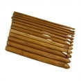 thumbnail image 2 of Plertrvy Clearance Bamboo Carbonized Garden Bamboo Crochet Hook 12 Gauge Sweater Needle Crochet Knitting Tools, Office Cabinet Brown, 2 of 3