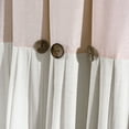 Lush Decor Linen Button Color Block Cotton Blend Shower Curtain, 72x72