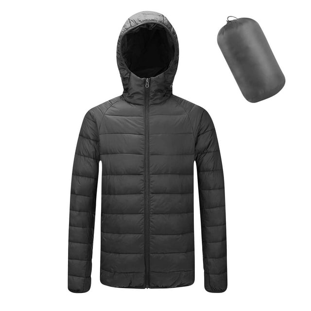 LNWUY Veste à Capuche à Manches Longues pour Hommes, Style Décontracté, Couleur Unie, Légère, Courte, avec Poche de Rangement, Noir TG